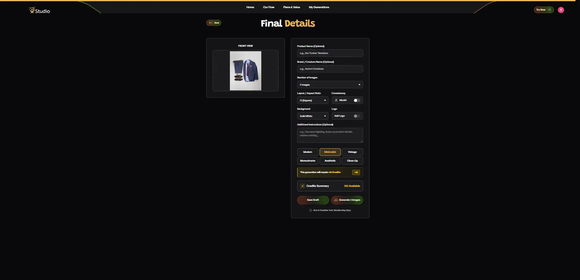 AI Studio Model details 