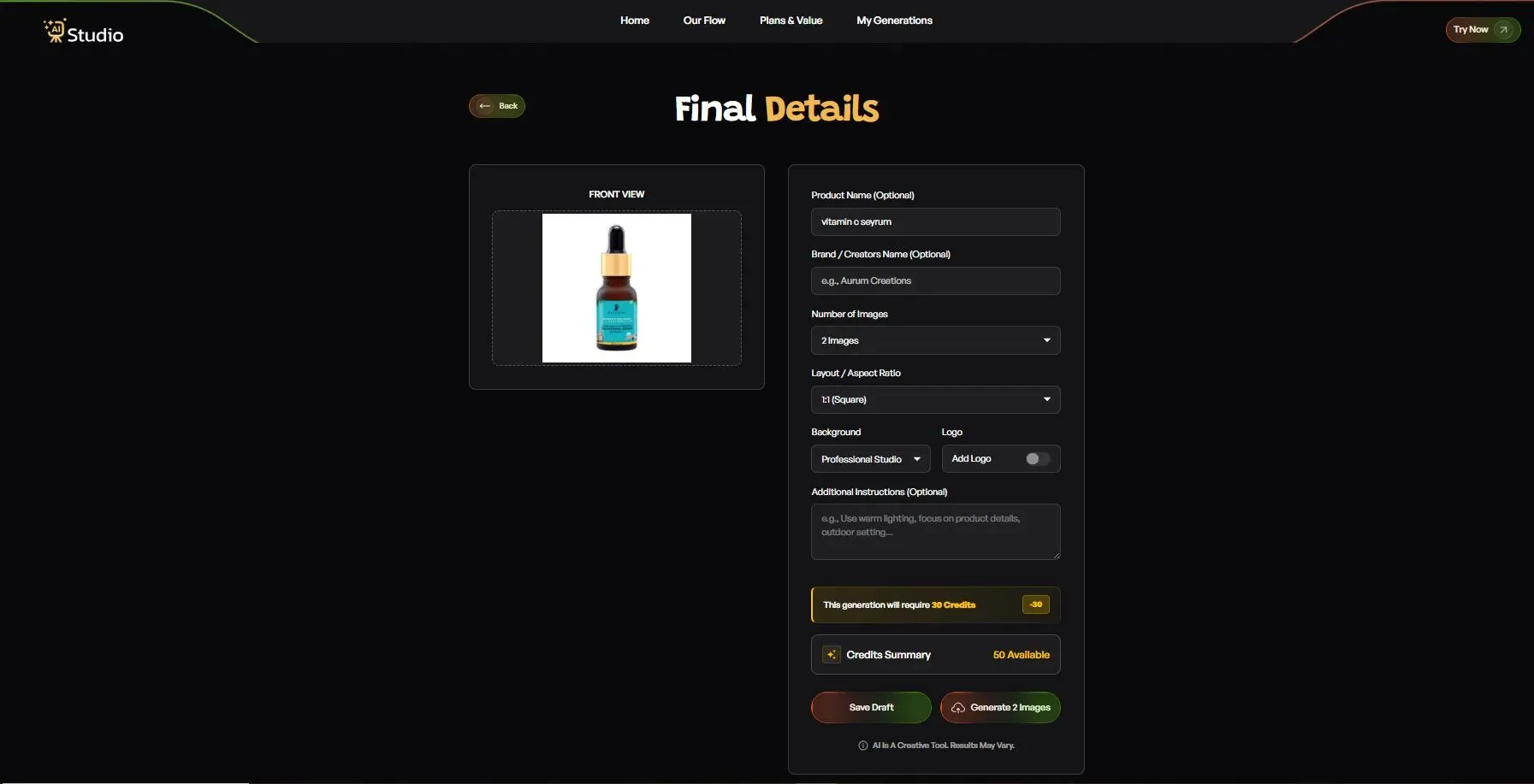 fill the detail of serum