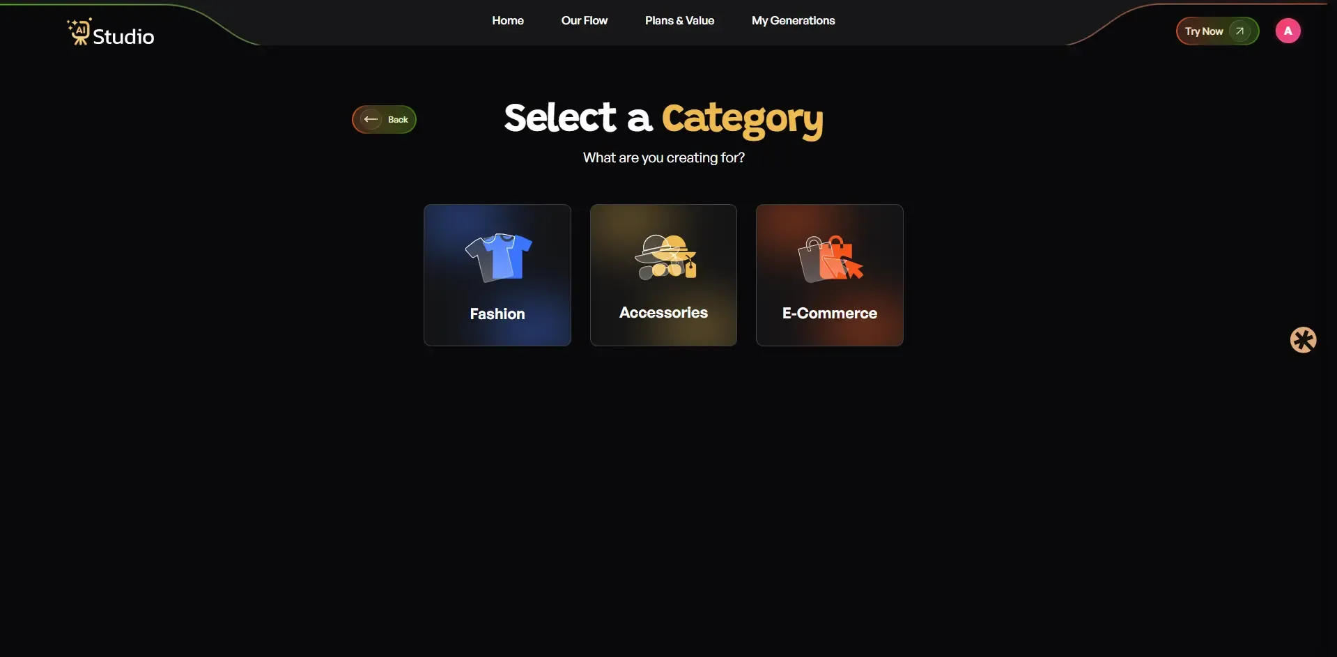 select your category